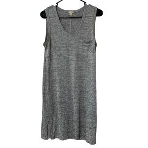 J. Crew Striped Gray Tank Dress